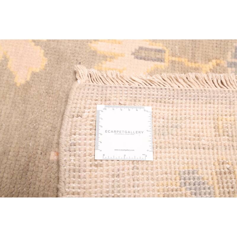 ECARPETGALLERY Hand-knotted Modern Oushak Grey, Taupe Wool Rug - 8'1 x 9'11