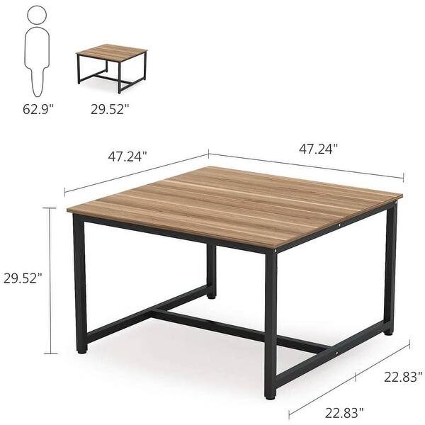 47x47 Inch Computer Desk Two Person Desk Double Workstation Desk Home Office Desk On Sale Overstock 32409114