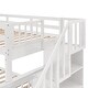 preview thumbnail 34 of 55, Versatile Stairway Twin Over Full Wood Bunk Bed with Drawer and Guard Rail