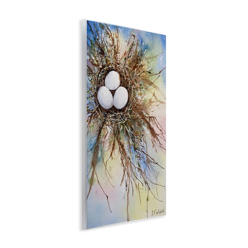 Stupell Modern Watercolor Bird Nest Wall Plaque Art Design By Stephanie Fielden