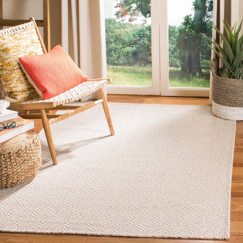 Martha Stewart by SAFAVIEH Asrin Cotton Rug - 8' x 10' - Beige/Grey
