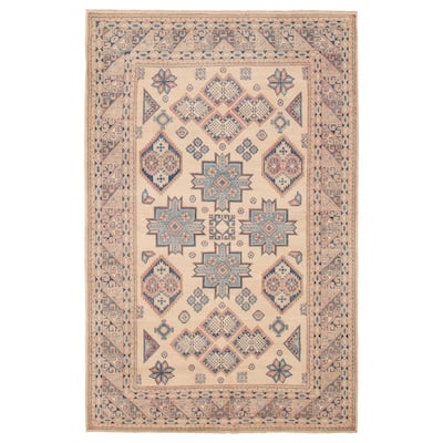ECARPETGALLERY Hand-knotted Finest Ghazni Cream Wool Rug - 6'9 x 10'1