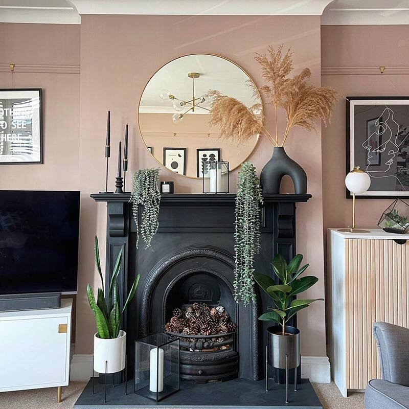 Metal Framed Round Bathrrom Mirror