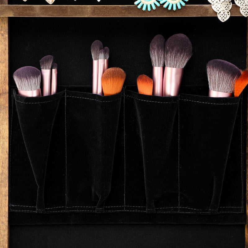 MDF Jewelry Storage Mirror Cabinet With LED Lights