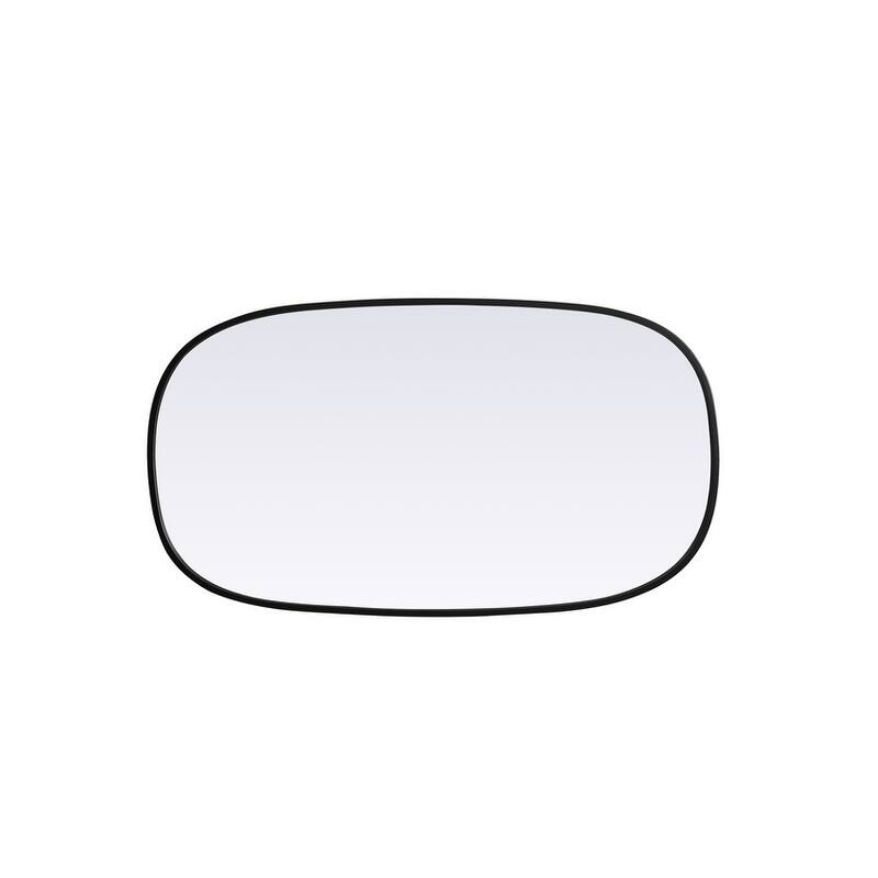Indigo Home Metal Frame Oval Mirror 20x36 Inch
