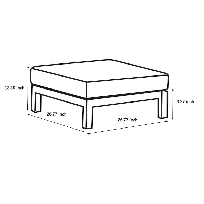 Benton 4-Piece Aluminum Outdoor Conversation Sofa Set with Cushions