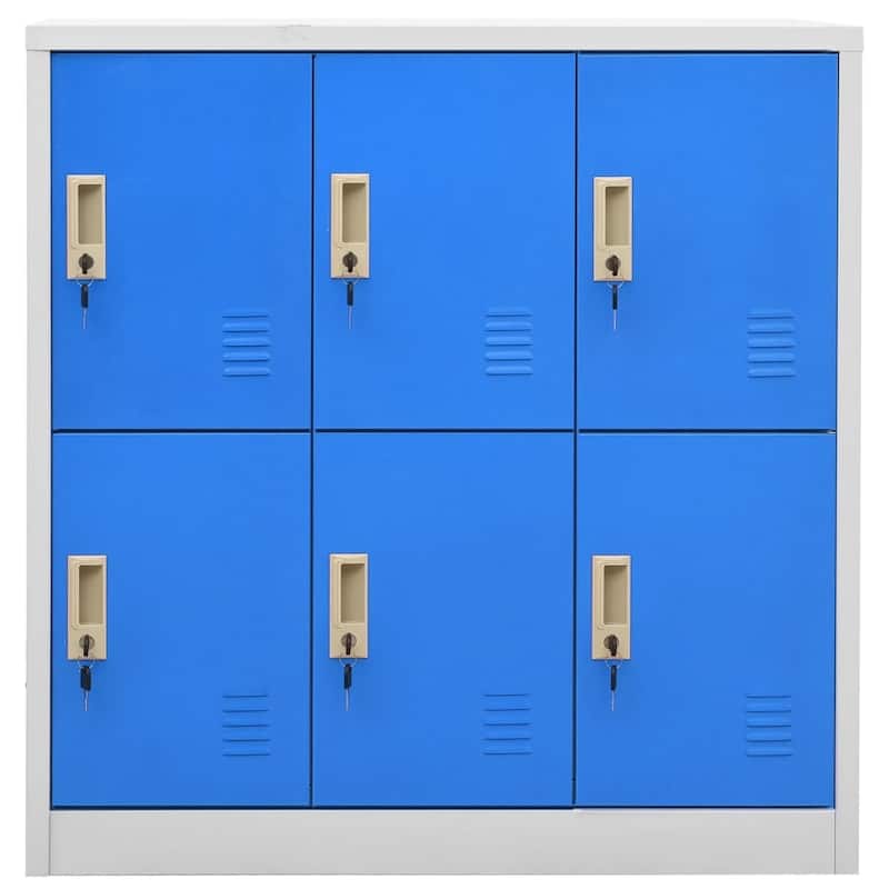 vidaXL Cabinet Home Office Storage File Cabinet with Lockers for School Steel