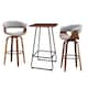 Option Brown Table & Gray Fabric Chairs