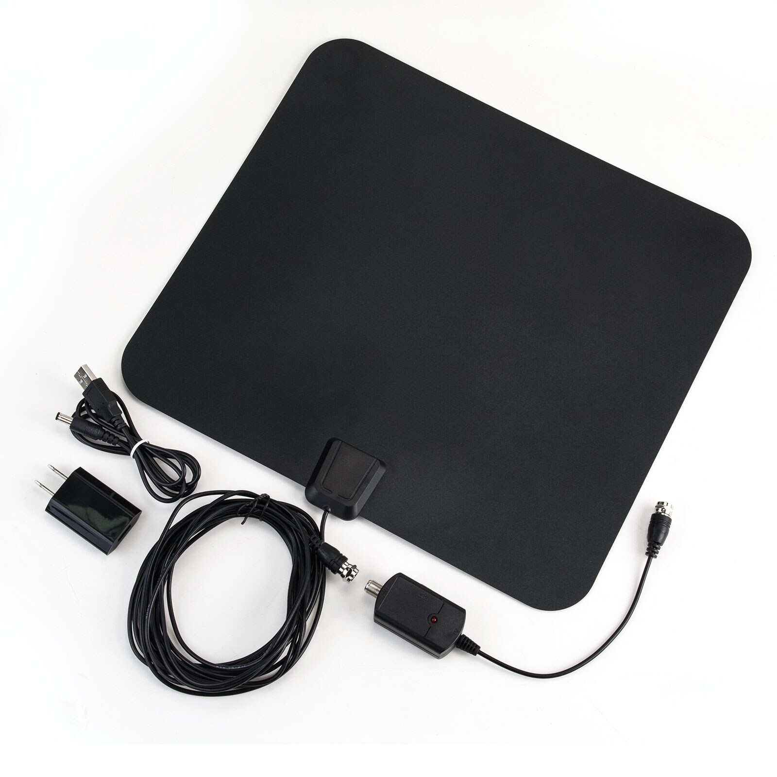 AGPtek Thin Flat Indoor HDTV Amplified HD TV Antenna 16FT Coax Wireless TV  Receiver - Overstock - 18350058