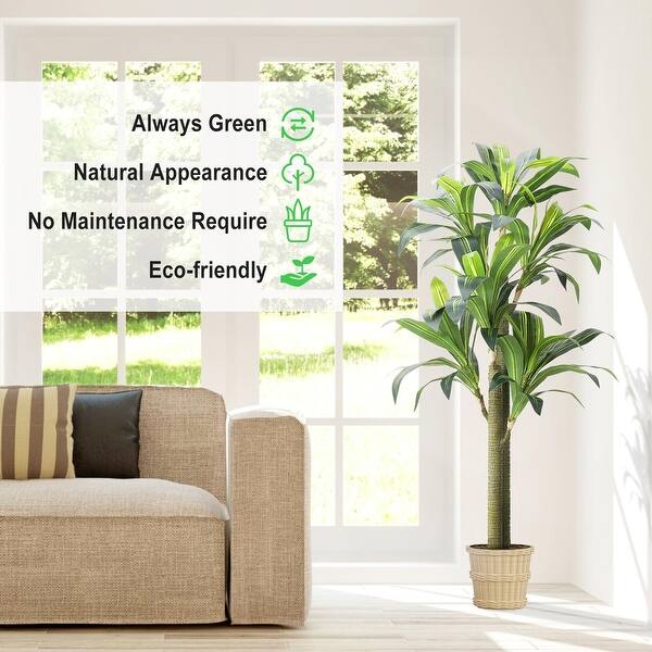 Artificial Faux House Plants Fake Yucca Palm Trees for Decor - 5.4 FT - Bed  Bath & Beyond - 41421838