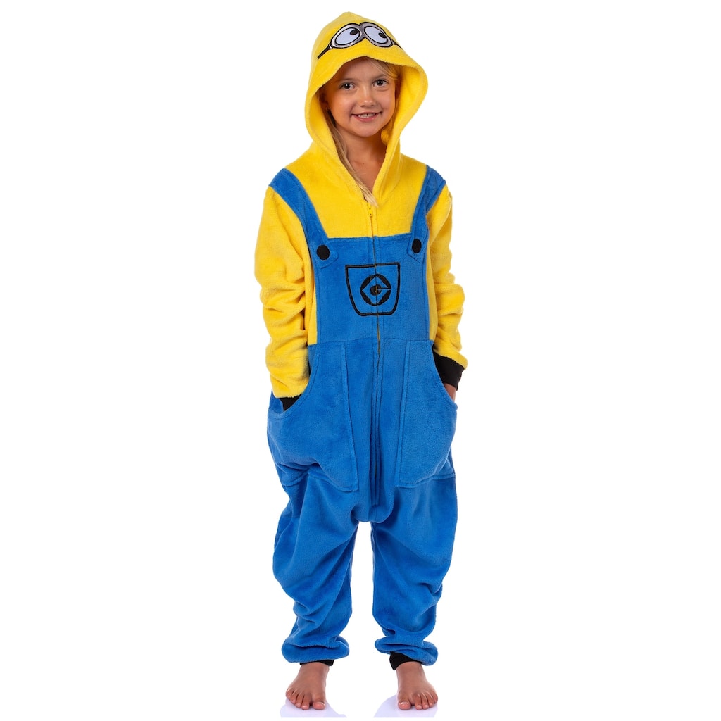 Despicable Me Minions Boys' Bob The Minion Union Suit Costume Sleep Pajama For Kids