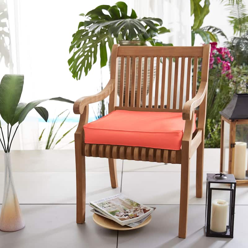Sorra Home Melon Indoor/ Outdoor 19" Chair Cushion with Sunbrella Fabric