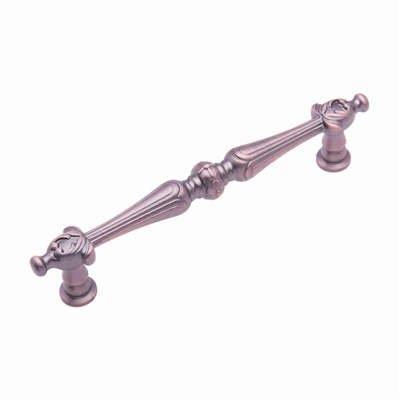 RK International Augustine 5 Inch Center to Center Bar Cabinet Pull - Distressed Copper