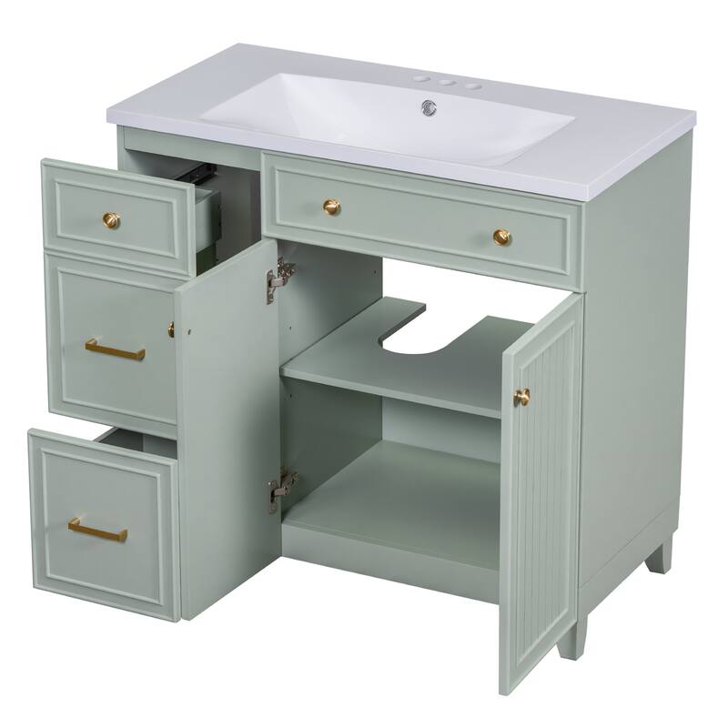 MDF Bathroom Vanity with Resin Sink