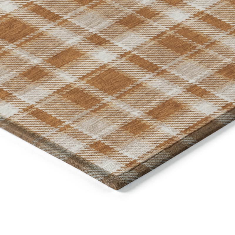 Alsimi Plaid Long-Lasting Vibrance Blended Style Outdoor Rug - 10' X 14'