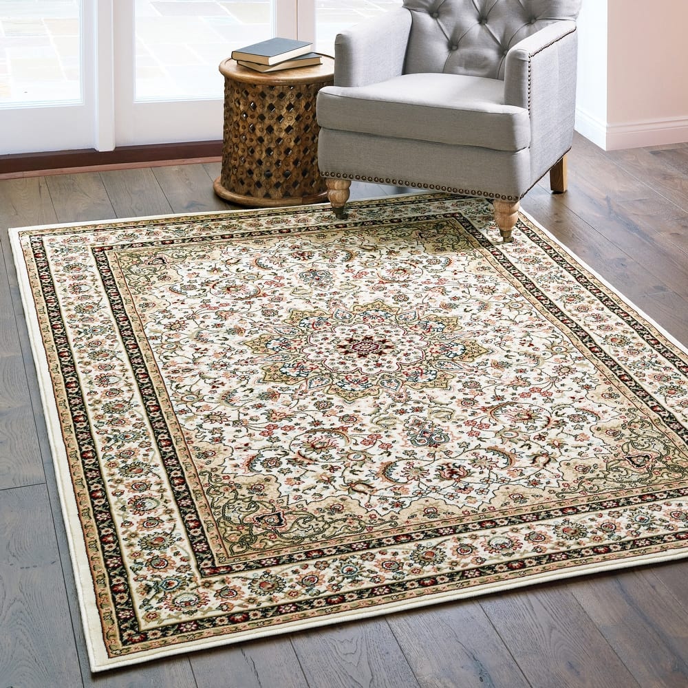 Style Haven Stora Red/Ivory Classic Medallion Area Rug