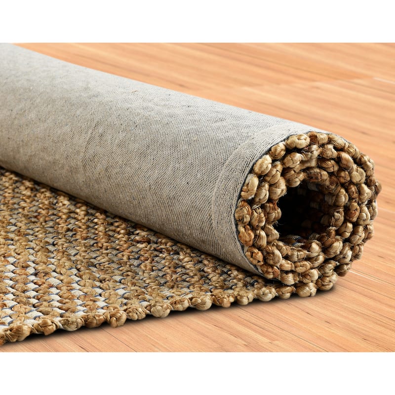 Nevaeh Coastal Blue/Ivory Woven Jute Indoor Area Rug by Sevita