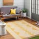 Long Beach Outdoor Safe Boho Stripe Area Rug - Yellow - 5'3" x 7'