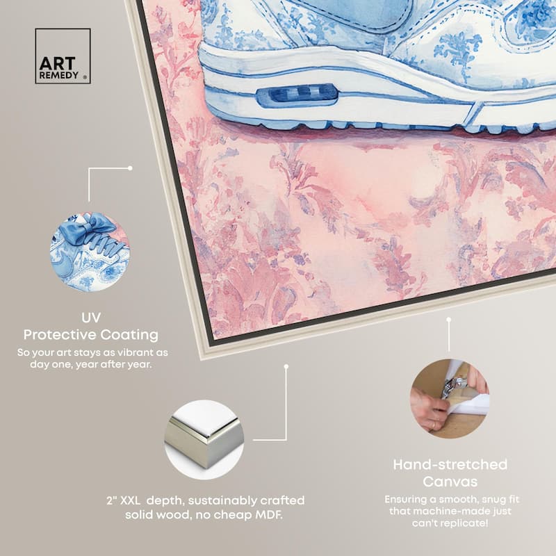 Blue Bow Sneaker II Canvas by Art Remedy