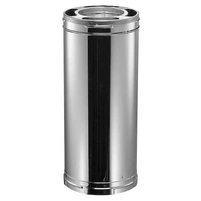 DuraVent DuraPlus 24 x 6 Inch Galvanized Steel Triple Wall Stove Pipe, Silver - 11.6