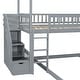 preview thumbnail 9 of 16, Twin Over Full Bunk Bed with Slide,House Bed with Slide