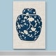 preview thumbnail 5 of 8, Blue & White Ginger Jar-Premium Gallery Wrapped Canvas