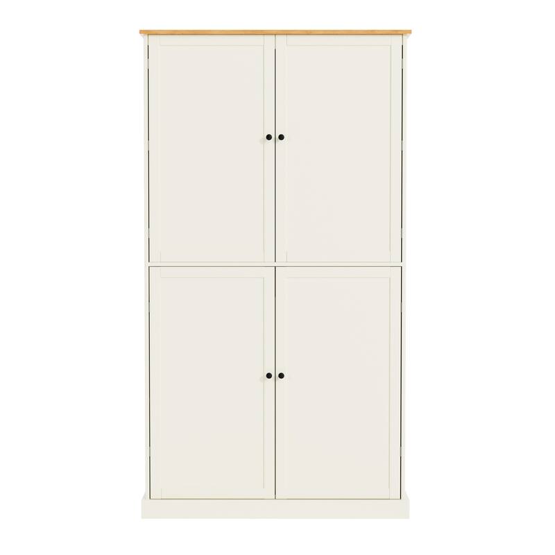 Freestanding Pantry with 2 Drawers, 8 Shelves & Adjustable Spaces for Dining Room Organization