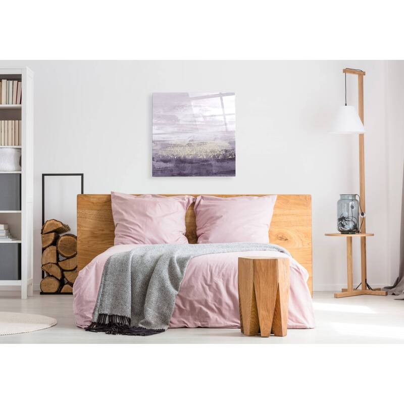 Epic Art 'Amethyst Glitter II' by Jennifer Goldberger Acrylic Glass Wall Art