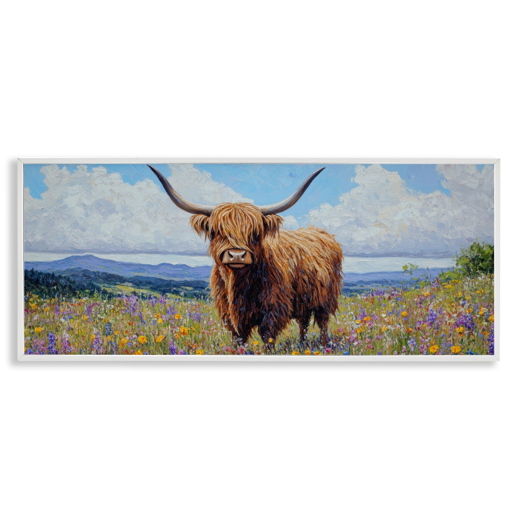 Stupell Wildflower And Highland Framed Giclee Art Design By Petal Prints Design