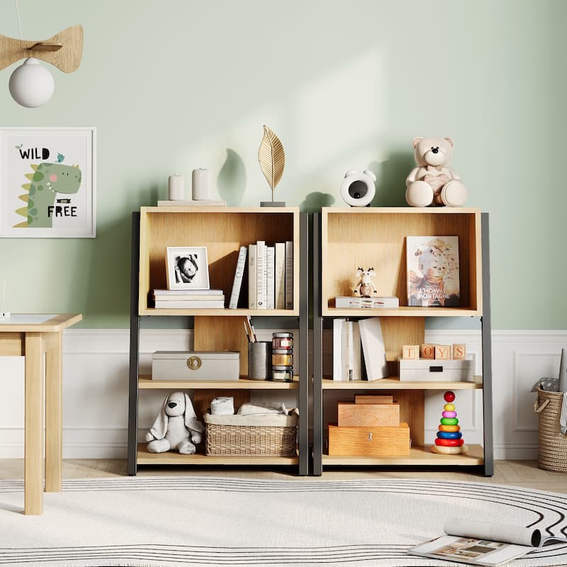 Fenge Bookcase, 4 Tier Open Bookshelf - 16.9"D x 23.6" W x 35.8" H