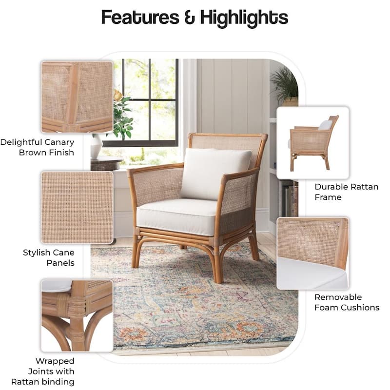 NPD Furniture Tatum Rattan Accent Chair