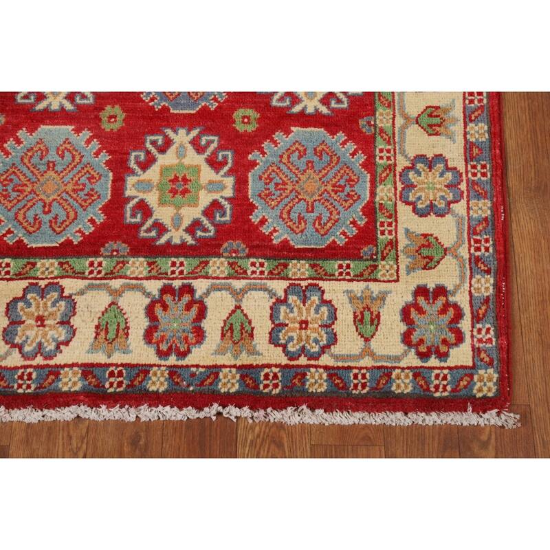 Red Kazak Oriental Accent Rug Handmade Wool Carpet - 2'8"x 3'9"