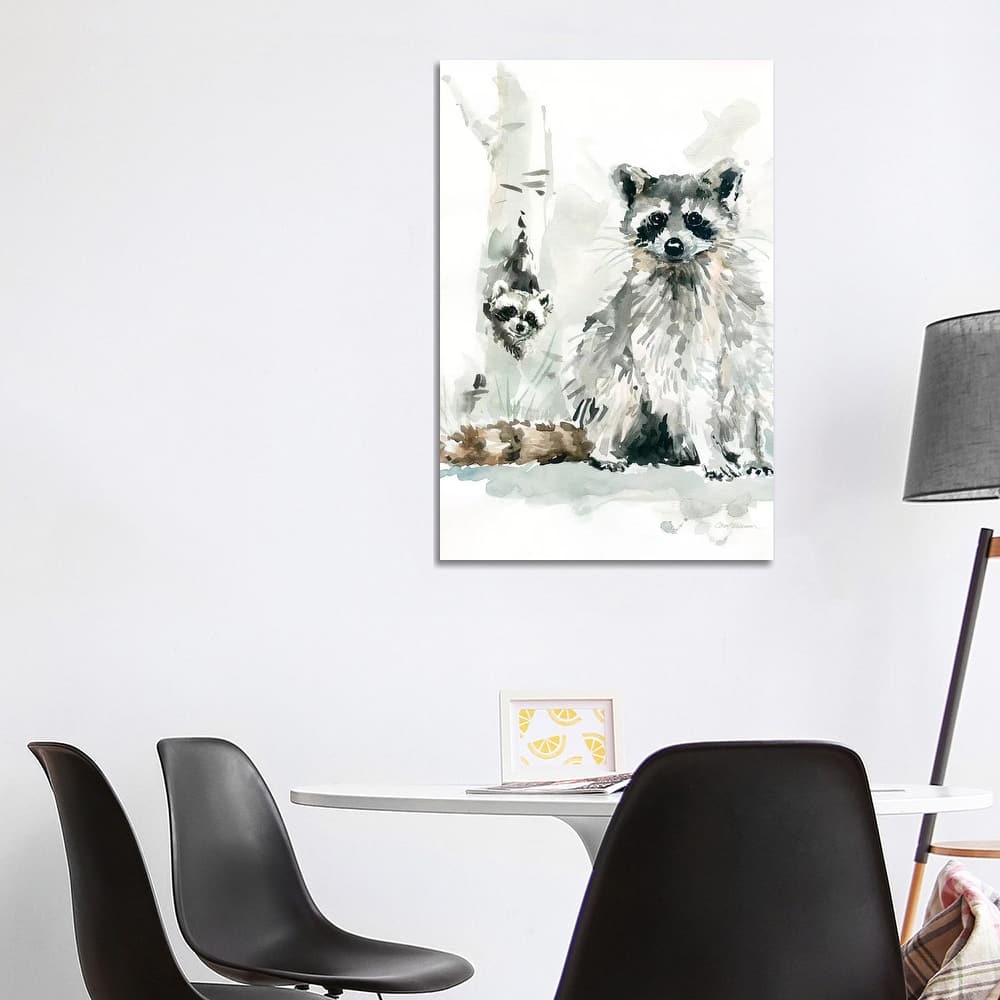 iCanvas "Raccoon and Baby" by Carol Robinson Canvas Print