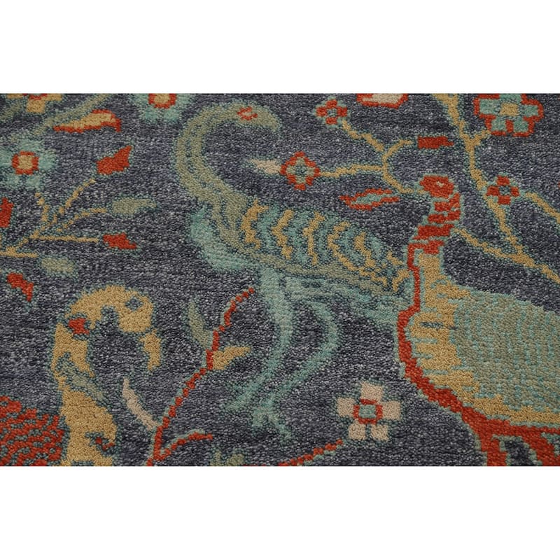 Animals Design Floral Ziegler Oriental Rug Handmade Wool Carpet - 4'1" x 5'11"