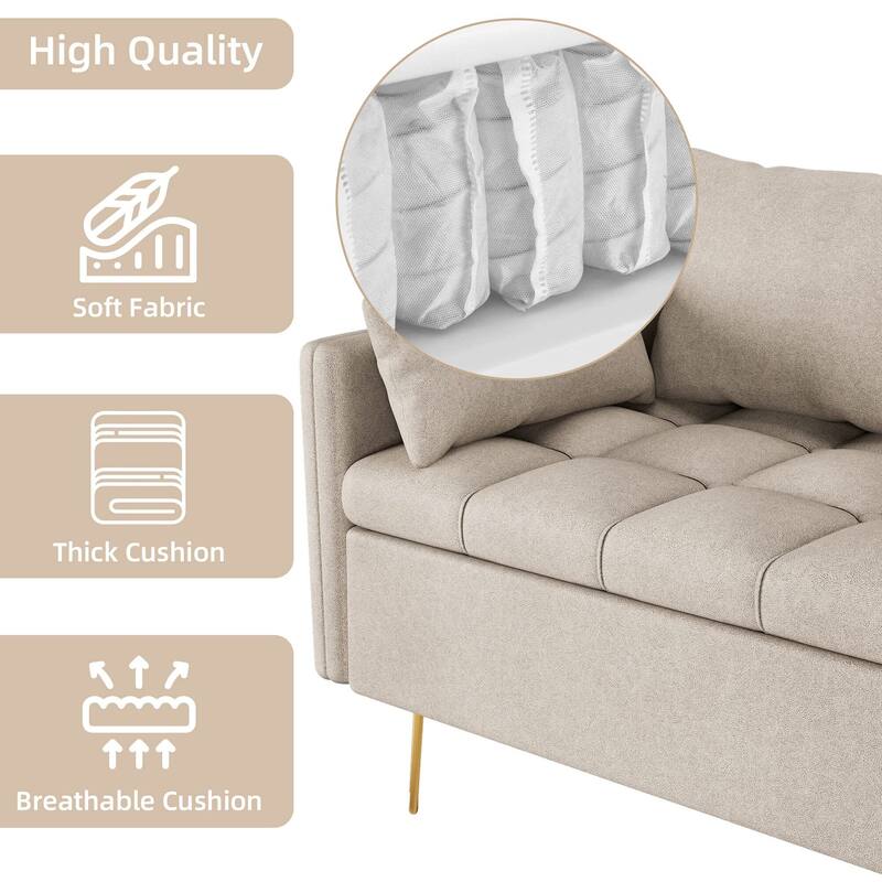 3-Seater Faux Leather Sofa