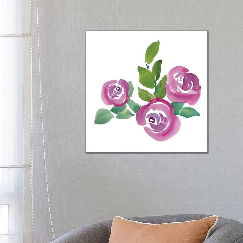 iCanvas "Fushia Roses" by Lanie Loreth Canvas Print - 26x26x1.5