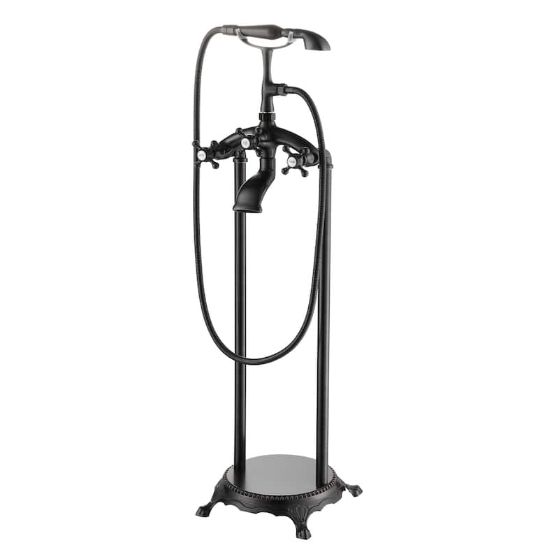 3-Handle Luxury Claw Foot Freestanding Tub Faucet
