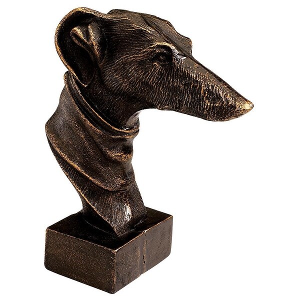 silver whippet statue