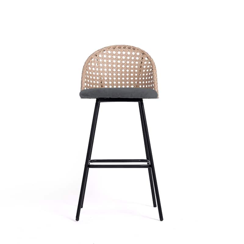 29.52"H Upholstered Bar Stools/ Counter Stools with Metal Leg Set of 4 - Set of 4
