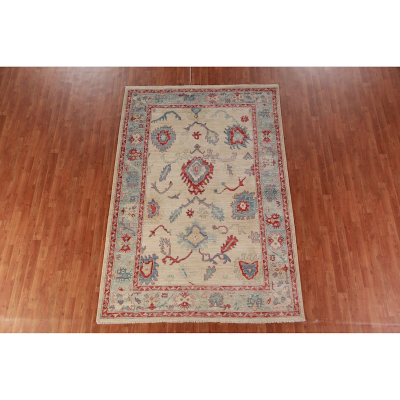 Vegetable Dye Traditional Ziegler Oriental Rug Handmade Wool Carpet - 6'0"x 8'11"