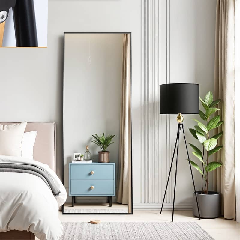 Full Length Free Standing Body Mirror Metal Framed Wall Mirror Large Floor Mirror