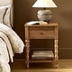 preview thumbnail 2 of 8, HULALA HOME Eric Traditional 26" Tall Solid Wood End Table with Built-in Charging Station and Extendable Tray