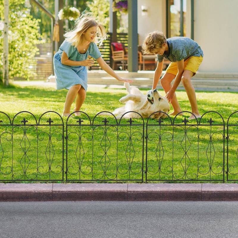 5X Garden Fence Outdoor Decorative Fencing Landscape Wire Border Edge