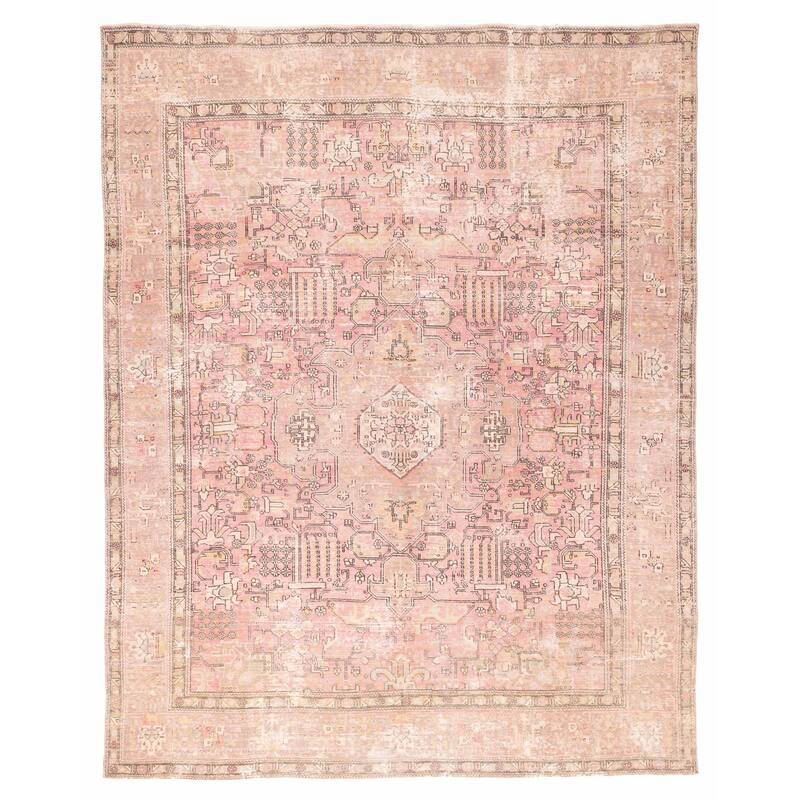 ECARPETGALLERY Hand-knotted Antalya Vintage Pink Wool Rug - 9'9 x 12'10