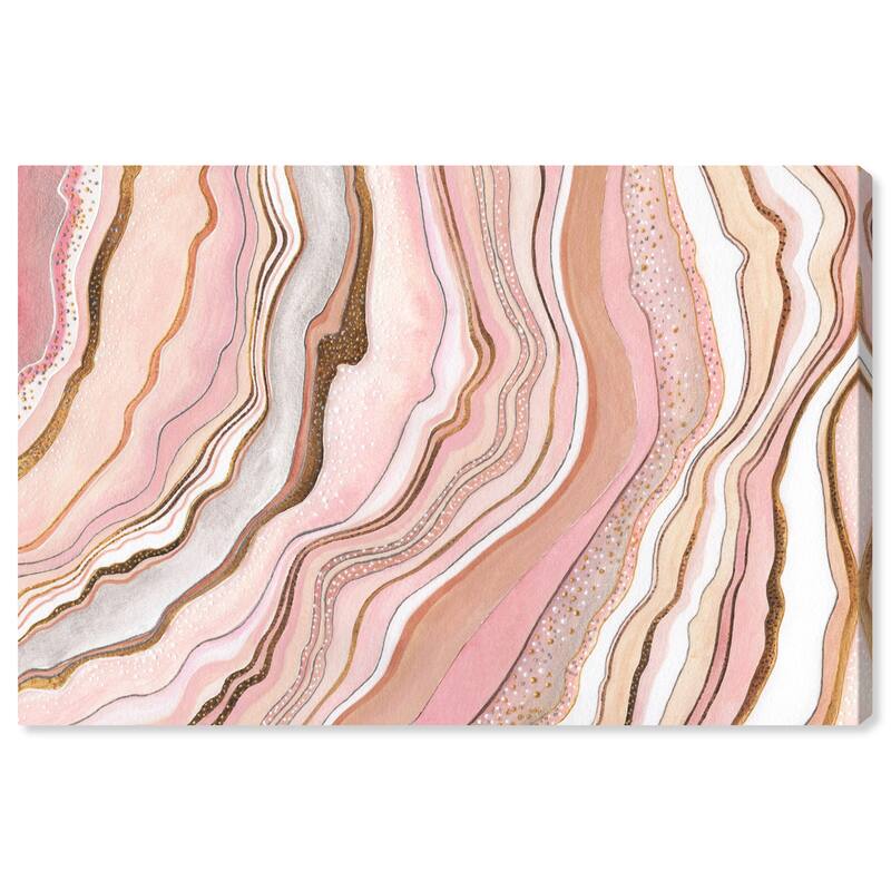Wynwood Studio Canvas Abstract Pink Galaxy Pink and Light Pink Modern & Contemporary Wall Art Canvas Print