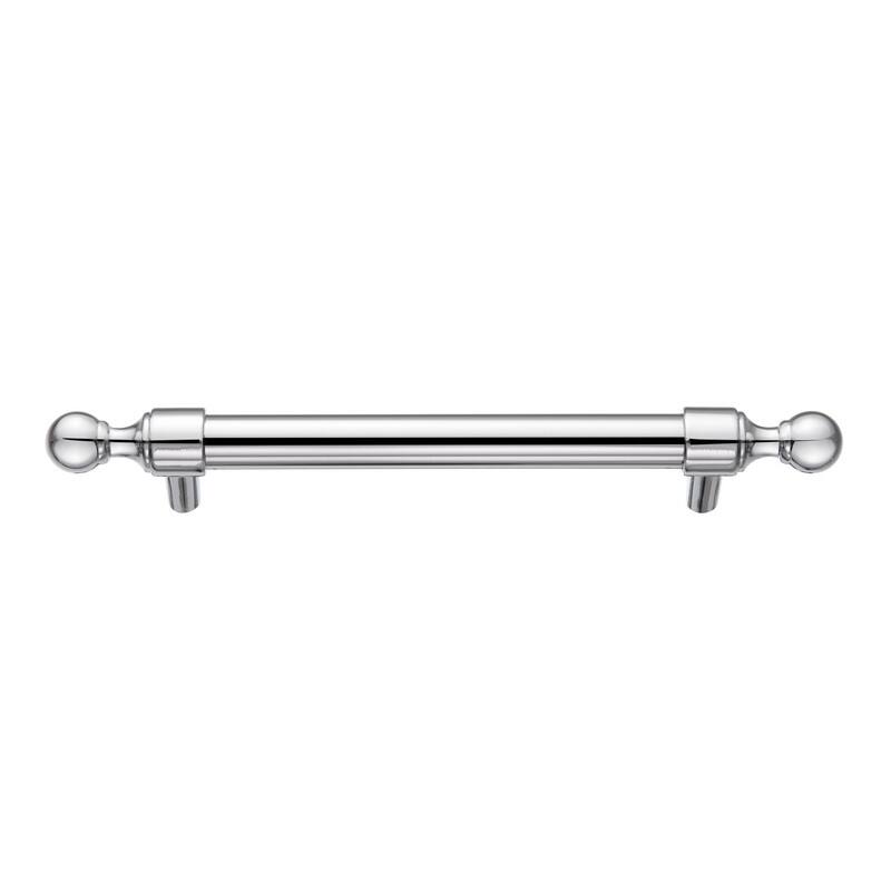 Utopia Alley Vaduz Pull Handle - Decorative Cabinet Drop Pull Handles for Cabinets, 3.75"/5" center to center - 5.0" 5 pack - Chrome