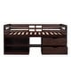 preview thumbnail 30 of 55, Twin size Loft Bed with Two Shelves and Two drawers, Antique White