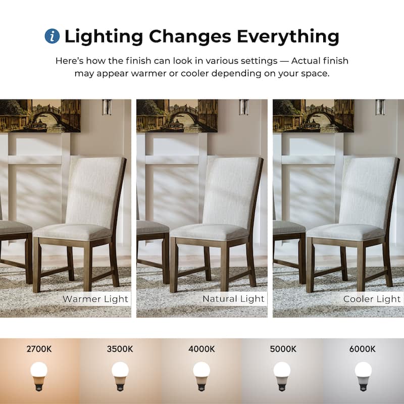 Furniture of America Lenn Modern Farmhouse 7-Piece Oak Wood Dining Table Set