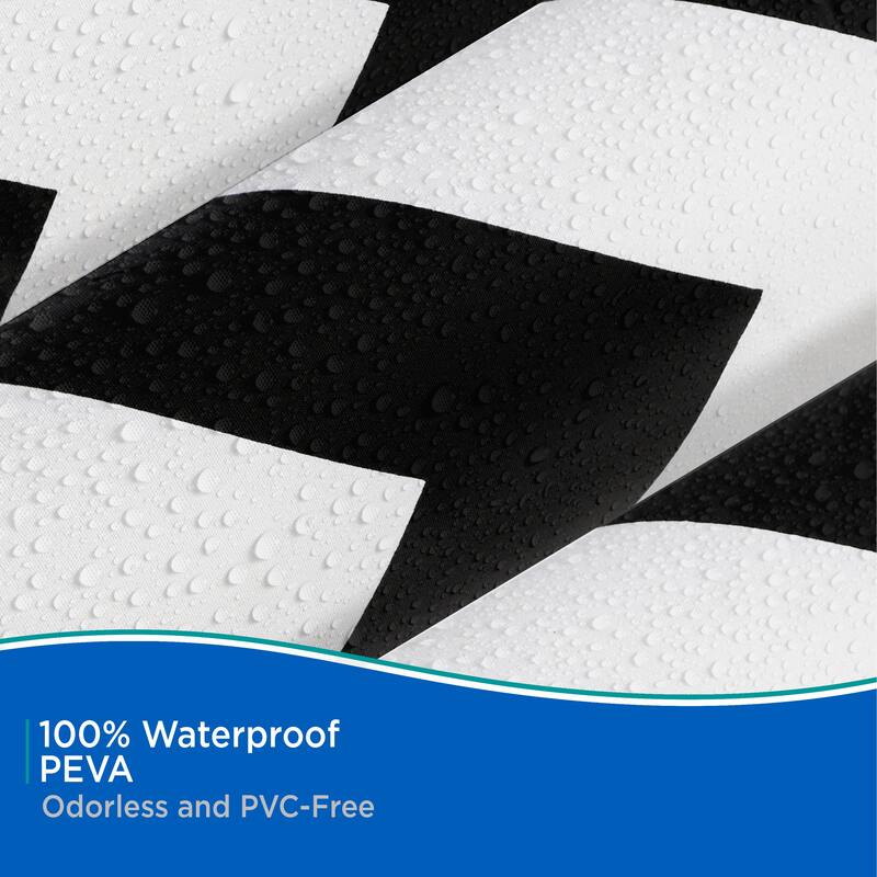 Kenney Medium Weight Decorative PEVA Shower Curtain Liner, 70" W x 72" H