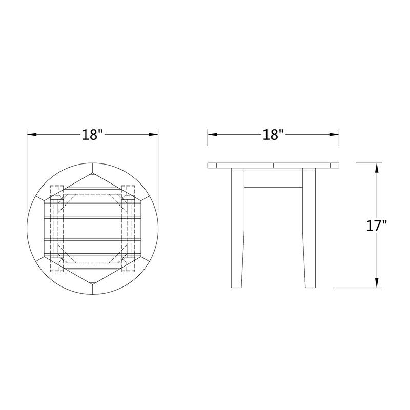 Cambridge Casual Alston Wood Outdoor Side Table